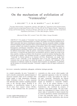 On the mechanism of exfoliation of `Vermiculite`