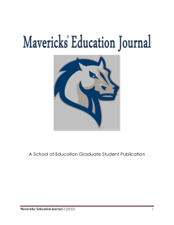 Mavericks` Education Journal