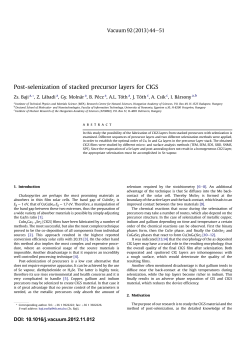 Post-selenization of stacked precursor layers for CIGS Vacuum