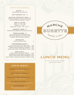 lunch menu - Villas of Amelia Island Plantation