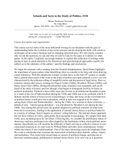 intellectual traditions in political science