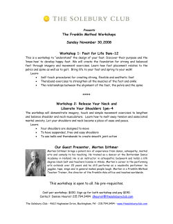 The Franklin Method Workshops Sunday November 30,2008