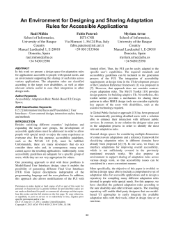 An environment for designing and sharing adaptation rules for