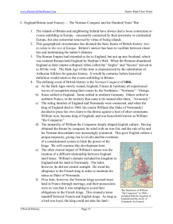 C. England/Britain (and France) — The Norman Conquest and the