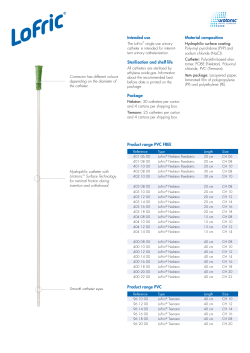 LoFric Product data sheet