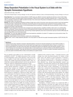 Sleep-Dependent Potentiation in the Visual System Is at Odds with