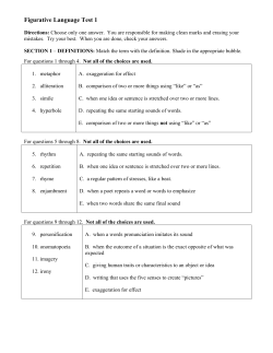 Figurative Language Test 1