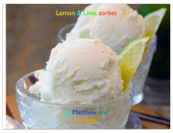 Lemon and Lime SORBET