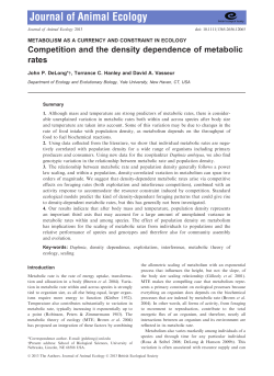 Competition and the density dependence of