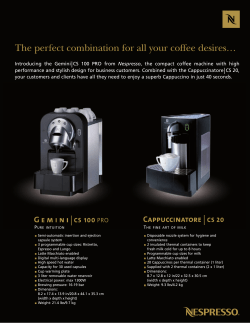 Introducing the Gemini|CS 100 PRO from Nespresso, the compact