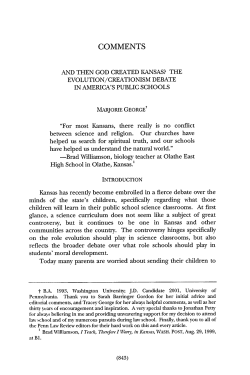 And Then God Created Kansas--The Evolution/Creationism Debate