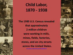 Child Labor, 1870