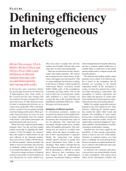 Defining efficiency in heterogeneous markets