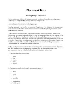 Reading Placement Test Sample