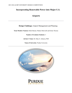 Incorporating Renewable Power into Major US Airports Design