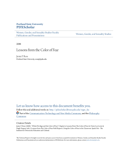 Lessons from the Color of Fear - PDXScholar