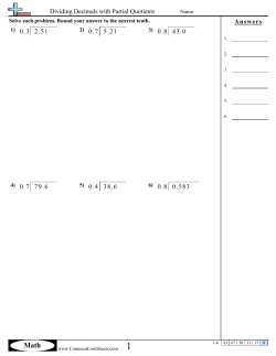 Dividing Decimals with Partial Quotients