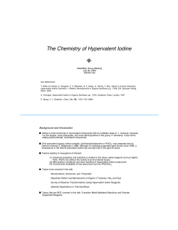 The Chemistry of Hypervalent Iodine