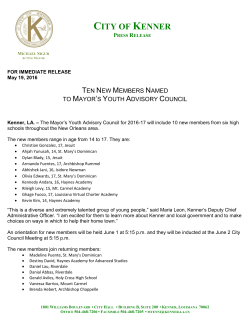 details. - the City of Kenner