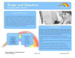 Scope and Sequence - Complete Math Grade 3