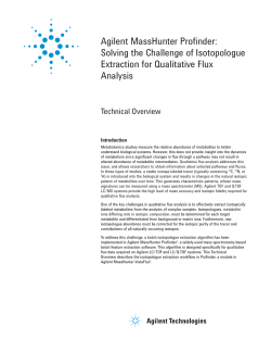 Agilent MassHunter Profinder: Solving the Challenge of