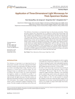 Application of Three-Dimensional Light Microscopy for Thick