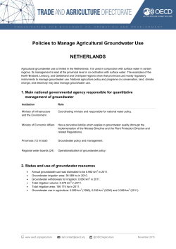 Policies to Manage Agricultural Groundwater Use