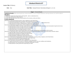 US History Colonial-Revolution UbD - Glenbard High School District