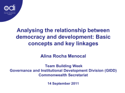 Analysing the relationship between democracy and development