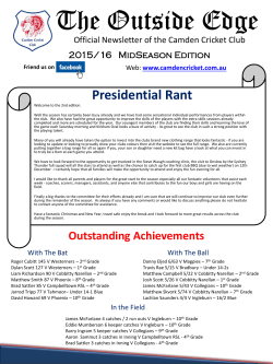 Mid-season Edition 2015-16 - Camden Cricket Club