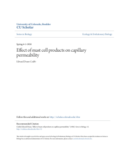 Effect of mast cell products on capillary permeability