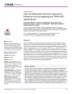 miR-144 attenuates the host response to influenza virus by