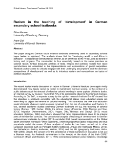 Racism in the teaching of `development` in German secondary