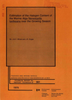 Estimation of the Halogen Content of the Marine Alga Nereocystis