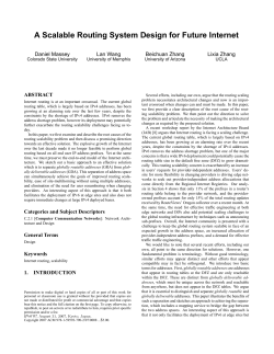 A Scalable Routing System Design for Future Internet