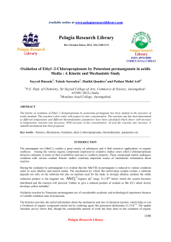 2-Chloropropionate by Potassium permanganate in