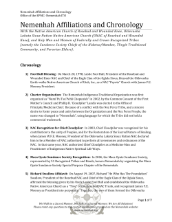 Nemenhah Affiliations and Chronology