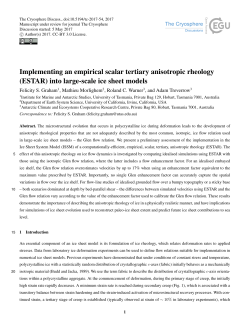 (ESTAR) into large-scale ice sheet models