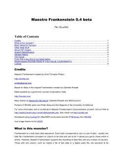 Maestro Frankenstein 0.4 beta