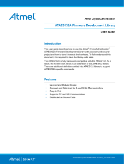ATAES132A Firmware Development Library