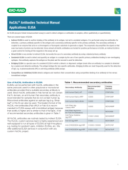 HuCAL® Antibodies Technical Manual Applications: ELISA