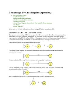 Converting a DFA to a Regular ExpressionJP