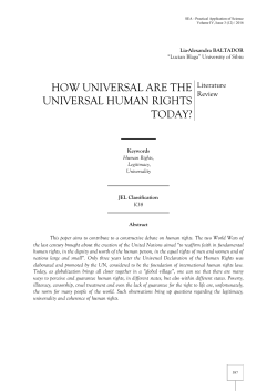how universal are the universal human rights today?