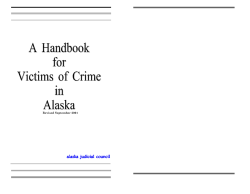 A Handbook for Victims of Crime in Alaska
