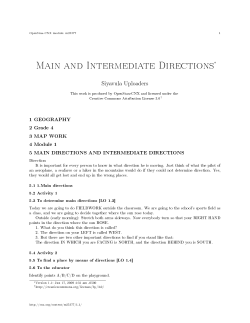 Main and Intermediate Directions