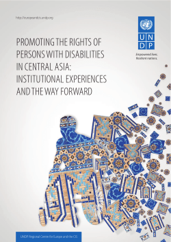promoting the rights of persons with disabilities in central asia