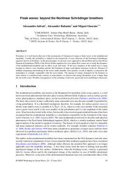 Freak waves: beyond the Nonlinear Schr&uml;odinger