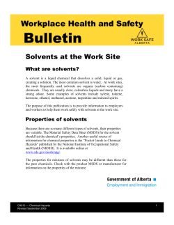 Solvents at the Work Site