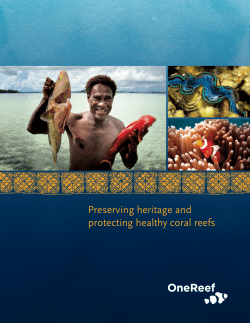 Preserving heritage and protecting healthy coral reefs