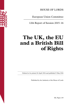 The UK, the EU and a British Bill of Rights